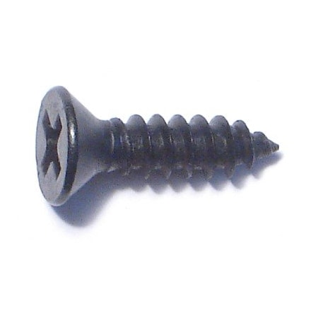 Midwest Fastener Sheet Metal Screw, #8 x 5/8 in, Black Steel Flat Head Phillips Drive, 25 PK 79446